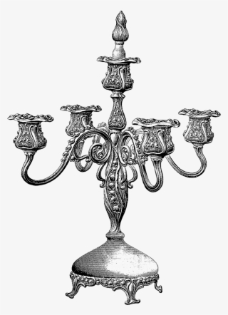 Vintage Candelabra Clip Art Download - Illustration