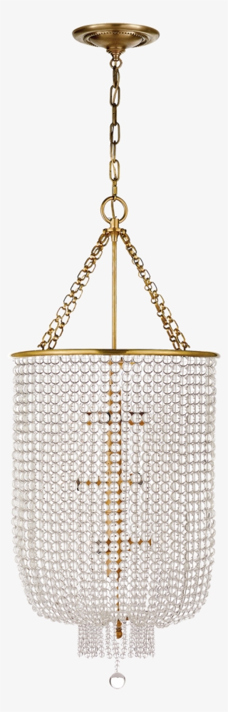 Jacqueline Long Chandelier In Hand-rubbed Antique Brass - Visual Comfort Jacqueline Chandelier