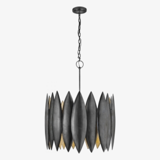Hatton Large Chandelier In Aged Iron - Visual Comfort-hatton Large Pendant In Aged Iron-s