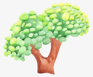Hand Painted A Big Tree Png Transparent - Illustration