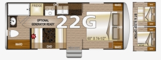 Arctic Fox 22g Travel Trailer Floor Plan - Floor Plan