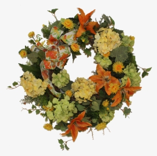 Orange And Yellow Summer Wreath/ver66 - Flower