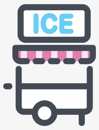 Ice Cream Trailer Icon - Ice Cream