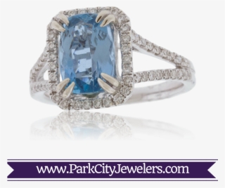 Aquamarine And Diamond Halo Ring - Green Amethyst & Diamond Ring