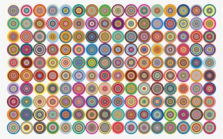 Circles Notebook Clipart Clip Art - Relax With Patterns: Easy Adult Coloring Book: Volume