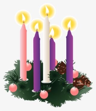 Nature - Advent Candles One Lit