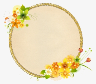 Molduras Arredondadas Com Flores Png - Totoko