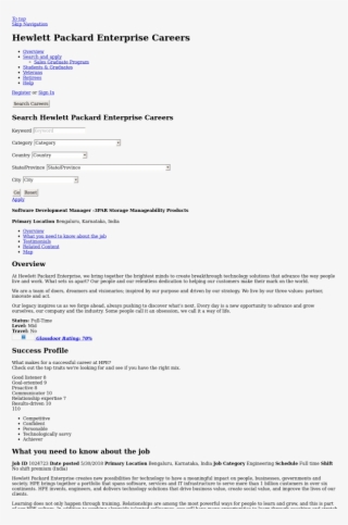 Hewlett Packard - Engineer