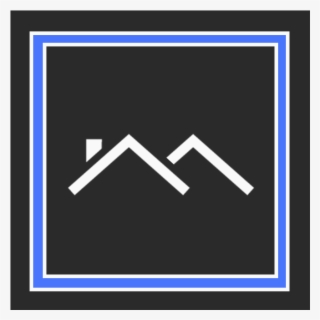 Roofing Icon Blue Black White - White