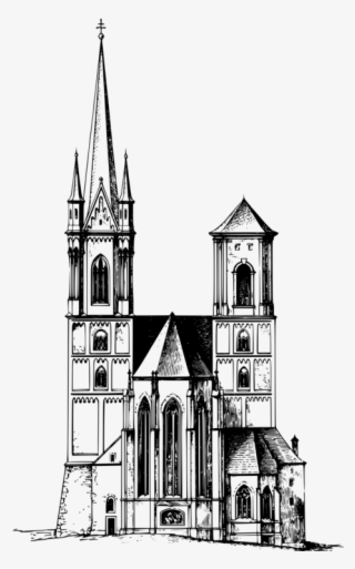 Middle Ages Medieval Architecture Spire Basilica Steeple - Gothic Church Vector Svg
