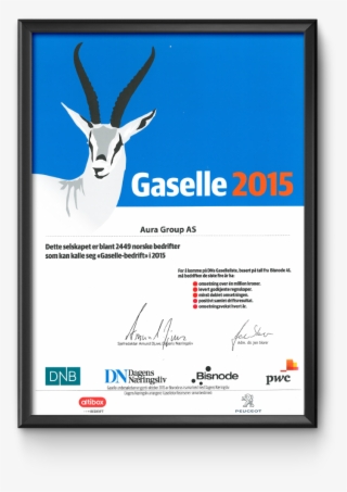 Certificates - Gaselle 2014