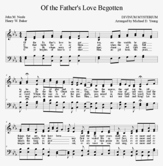 Of The Father's Love Begotten - Sheet Music