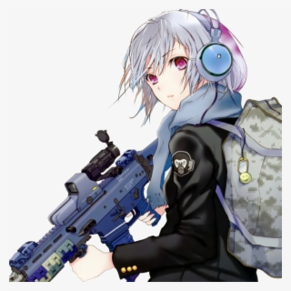 Anime Girl With Gun Png