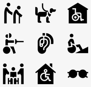 Disabled People Assitance - Icon Of Out Door