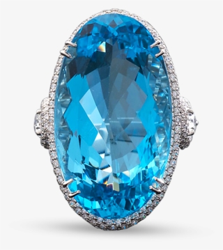 Aquamarine And Diamond Ring, - Diamond