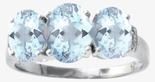 9ct White Gold Aquamarine And Diamond Ring