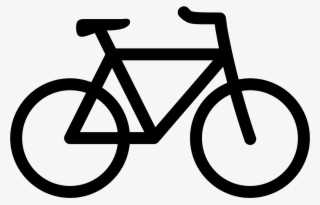 This Is A Black And White Outline Of A Bicycle - Icon Motorcycle And Bicycle