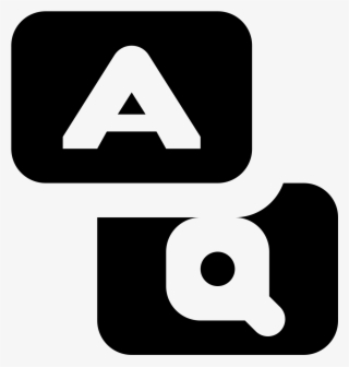 The Icon Faq Is Two Squares On Top Of Each Other With - Sign