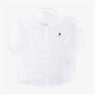 White Shirt In Cotton With Embroidered Four-leaf Clover
