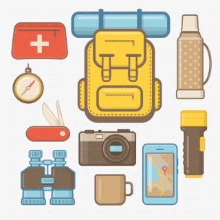 Hiking And Camping Icons Set - Camping Equipment Icon Png