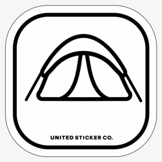 Camping Tent Icon Badge Sticker - Tent
