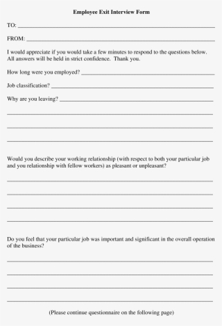 Employee Exit Interview Form Example Main Image - Schindler's List