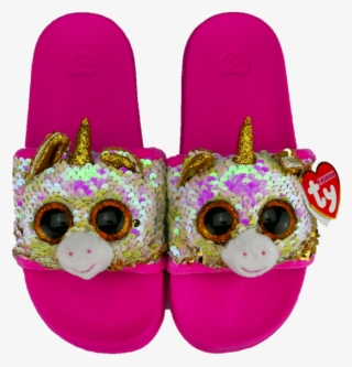 Fantasia The Multicoloured Unicorn Sequin Slides Large - Sandal