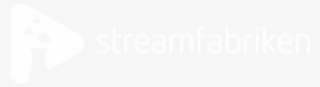 Streamfabriken Logo Wide White On Black - Playstation White Logo Png