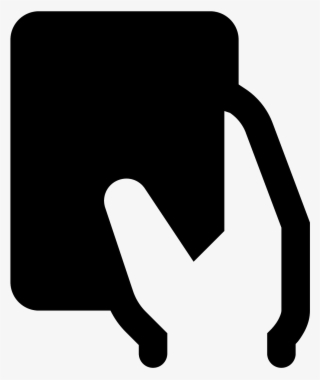 It's An Icon With A Hand Holding A Rectangular Foul - Hand