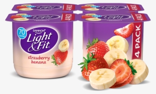Nonfat Light Strawberry Banana Yogurt From Giant Eagle - Dannon Light & Fit Nonfat Yogurt Strawberry Cheesecake