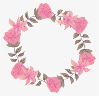 Fresh Deep Pink Watercolor Hand Painted Garland Decorative - Design