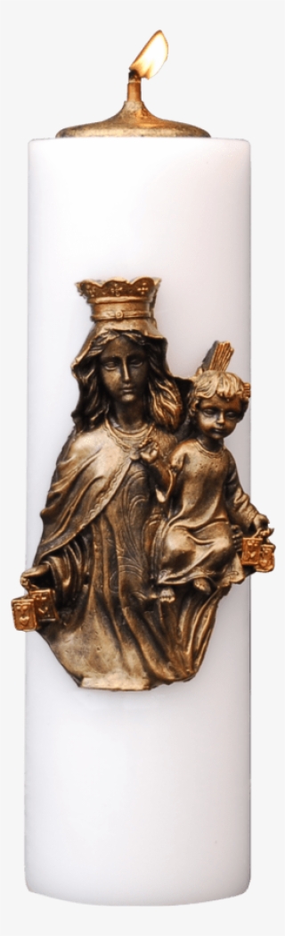 Velon Mechero Virgen Del Carmen 11x38 - Bronze