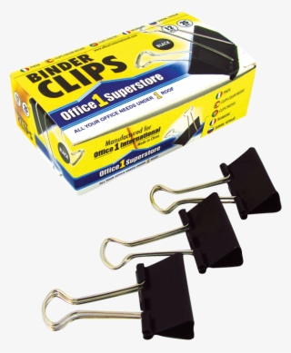 O1s Black Binder Clips 25mm, 12pcs/box - Office 1 Superstore