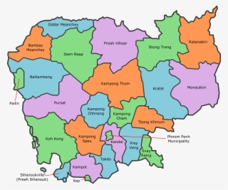 Cambodia Provinces En - Map Of Cambodia 2017