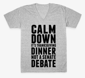 Calm Down It's Thanksgiving Dinner Not A Senate Debate - Puppy Bowl Shirt