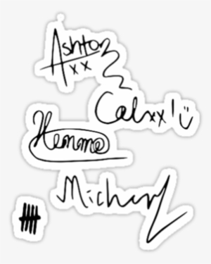"5sos Signatures " Stickers By New1dmerch - Redbubble