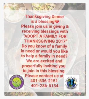 Adopt A Family For Thanksgiving Dinner - Dish
