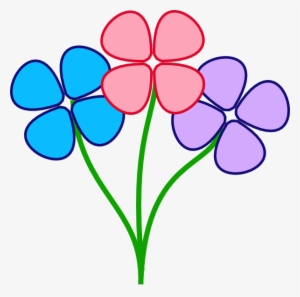 Cute Flower Vector Clip Art- Abstract Flowers - 4 Flowers Clipart