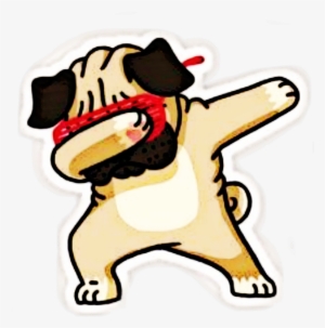 Dog Funny Dabbing Pug Sunglasseson Png Freeuse Stock - Pug Dabbing