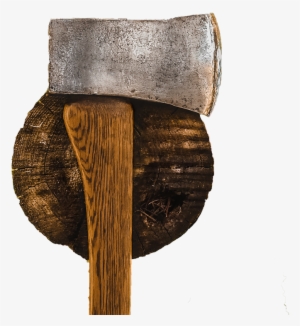 Axe Tree Stump With Axe Wood - Træstub Transparant