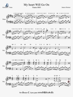 My Heart Will Go On Piano Sheet Music - Silver Linings Playbook Happy Ending Sheet Music