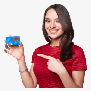 Woman With Card - Girl With Credit Card Png