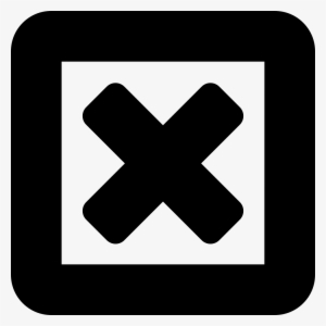 Close Cross Sign In A Square Button Comments - Boton Cerrar Png