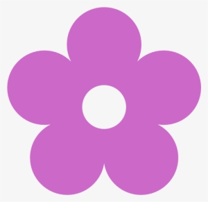 Purple Flower Clipart Hippie Flower - Colored Flower Clipart