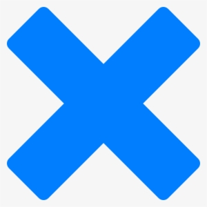 Blue Cross Clipart - Multiplication Sign