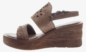 Hippie Wedge In Gold Inside View - Women's Otbt Hippie Wedge Sandal Gold Leather