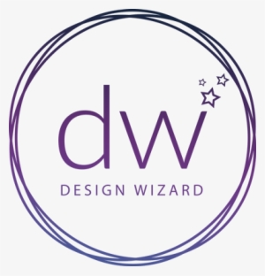 Design Wizard Logo White - Circle