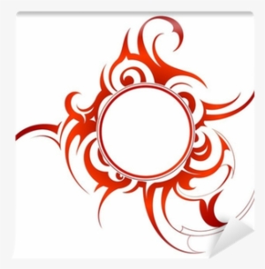 Tribal Shape Isolated On White With Empty Circle Inside - Circulo Tribal