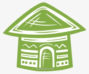 Hut Royalty Free Vector Clip Art Illustration - Cabana Clipart