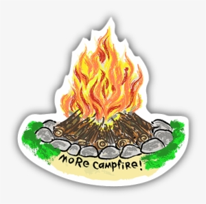 More Campfire Mini Sticker - Flame